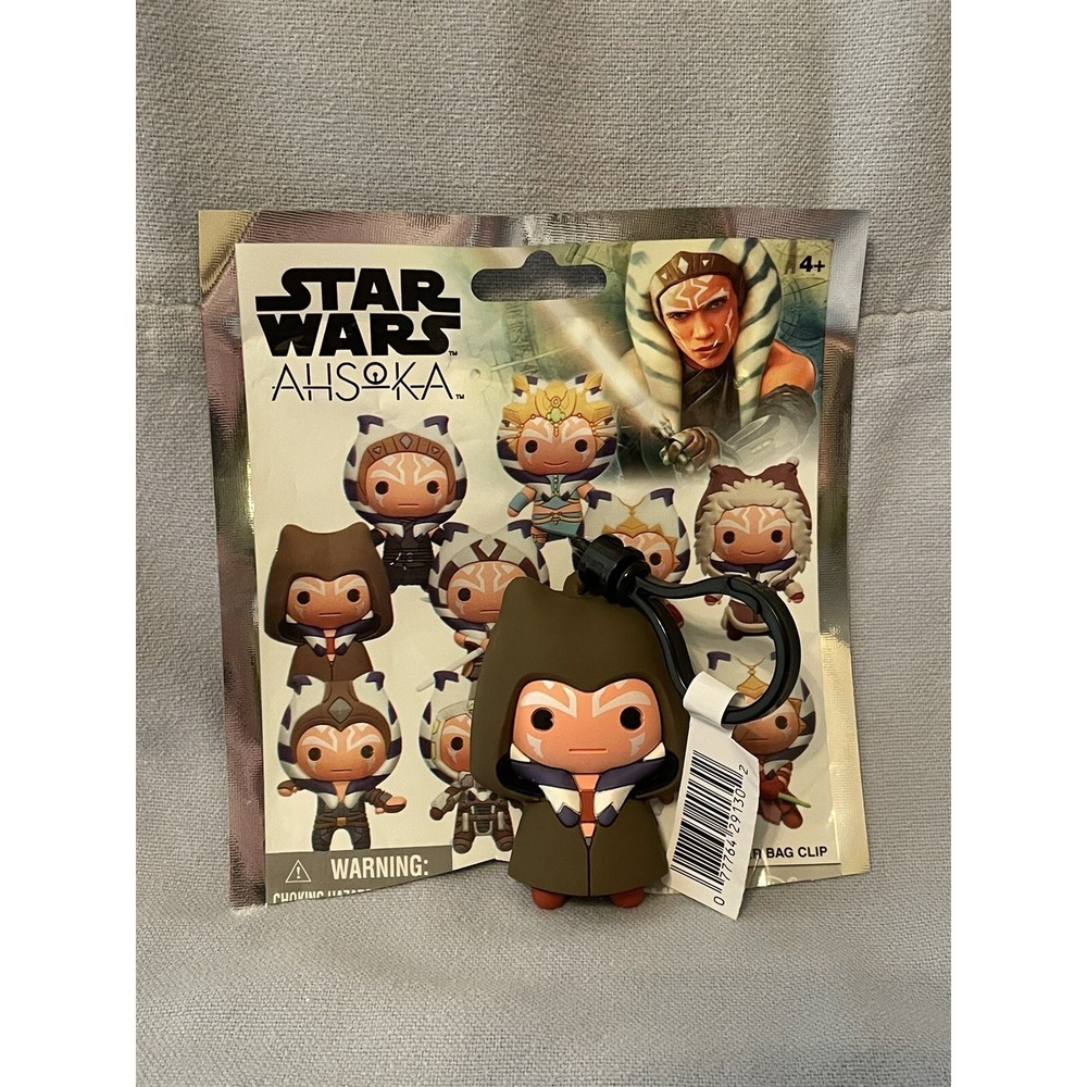 NEW Star Wars Ahsoka 3D Character Figural Bag‎ Clip - Cloak - Ahsoka Tano
